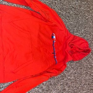 Red Champion hoodie